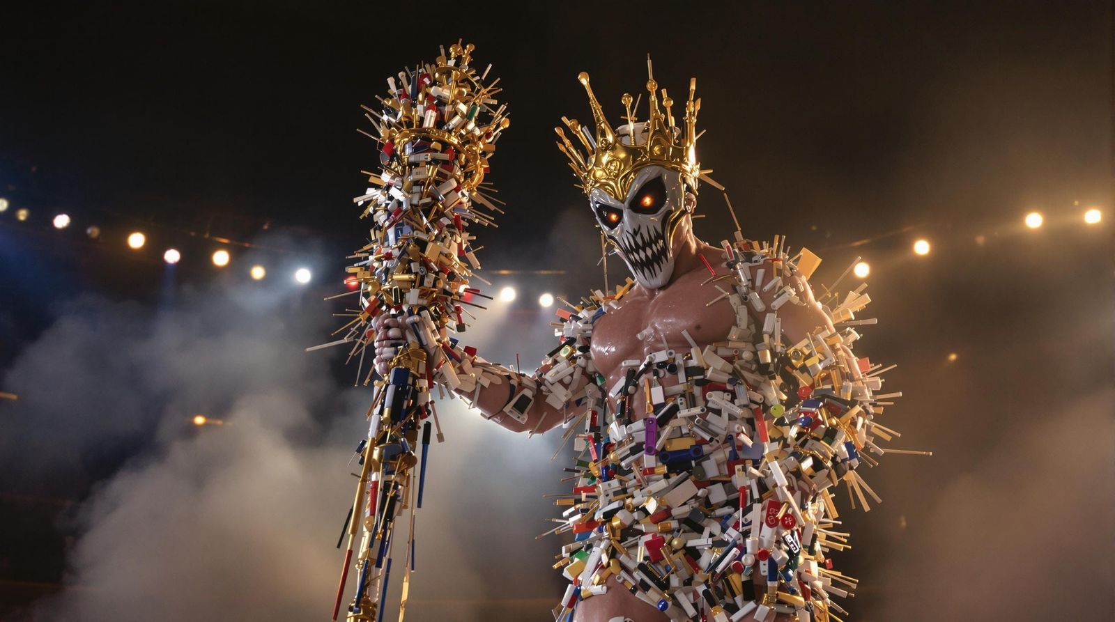 Surreal Diabetic Wrestler in Gritty 90s Style