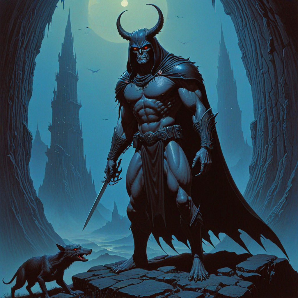 Dark Fantasy Landscape in a Grim and Gothic Style