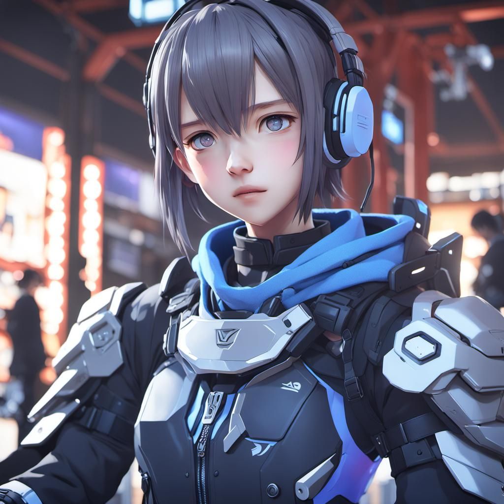 Detailed 3D Anime Art Inspired by WLOP