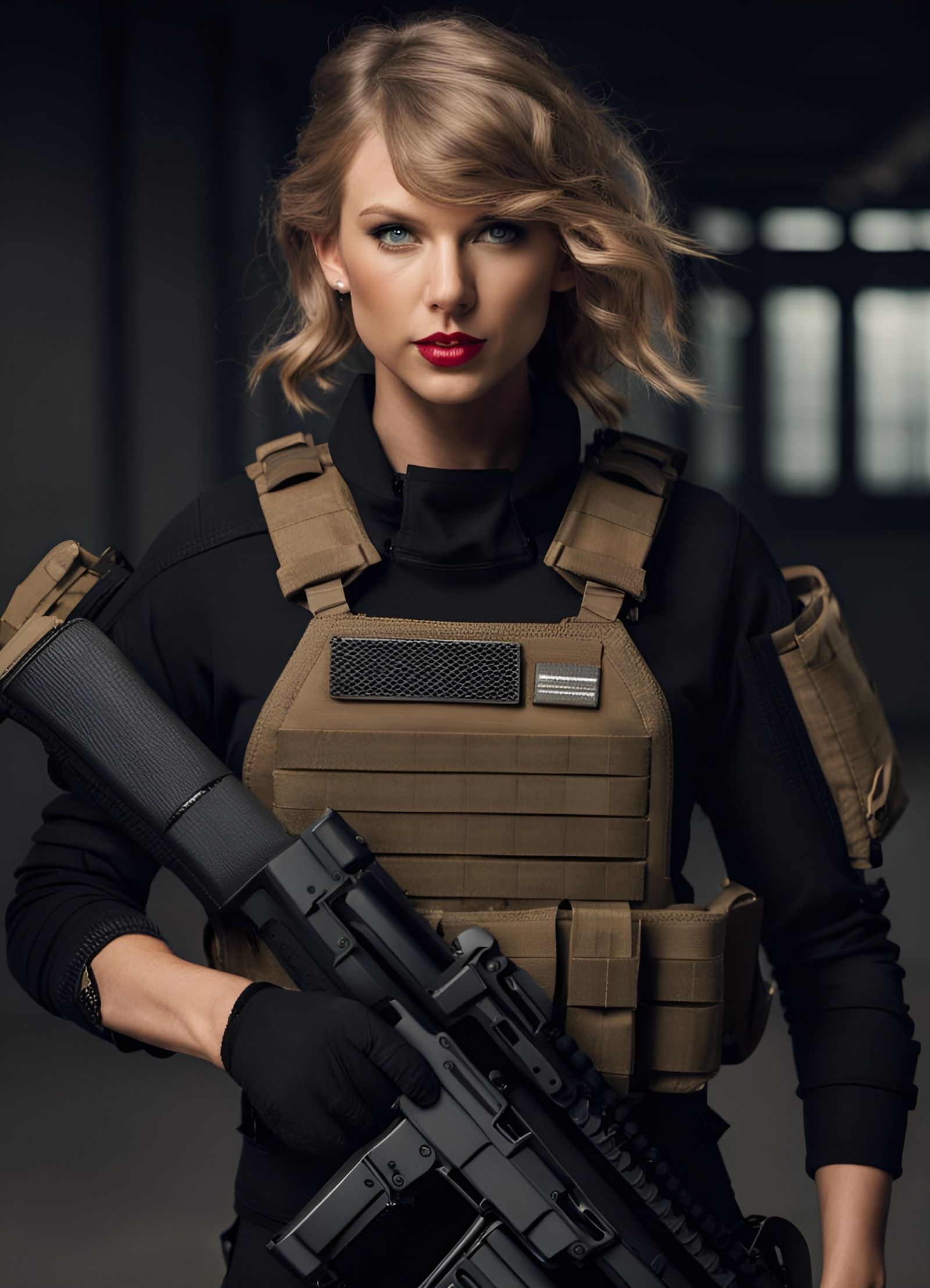 Taylor Swift in Tactical Warcore Outfit