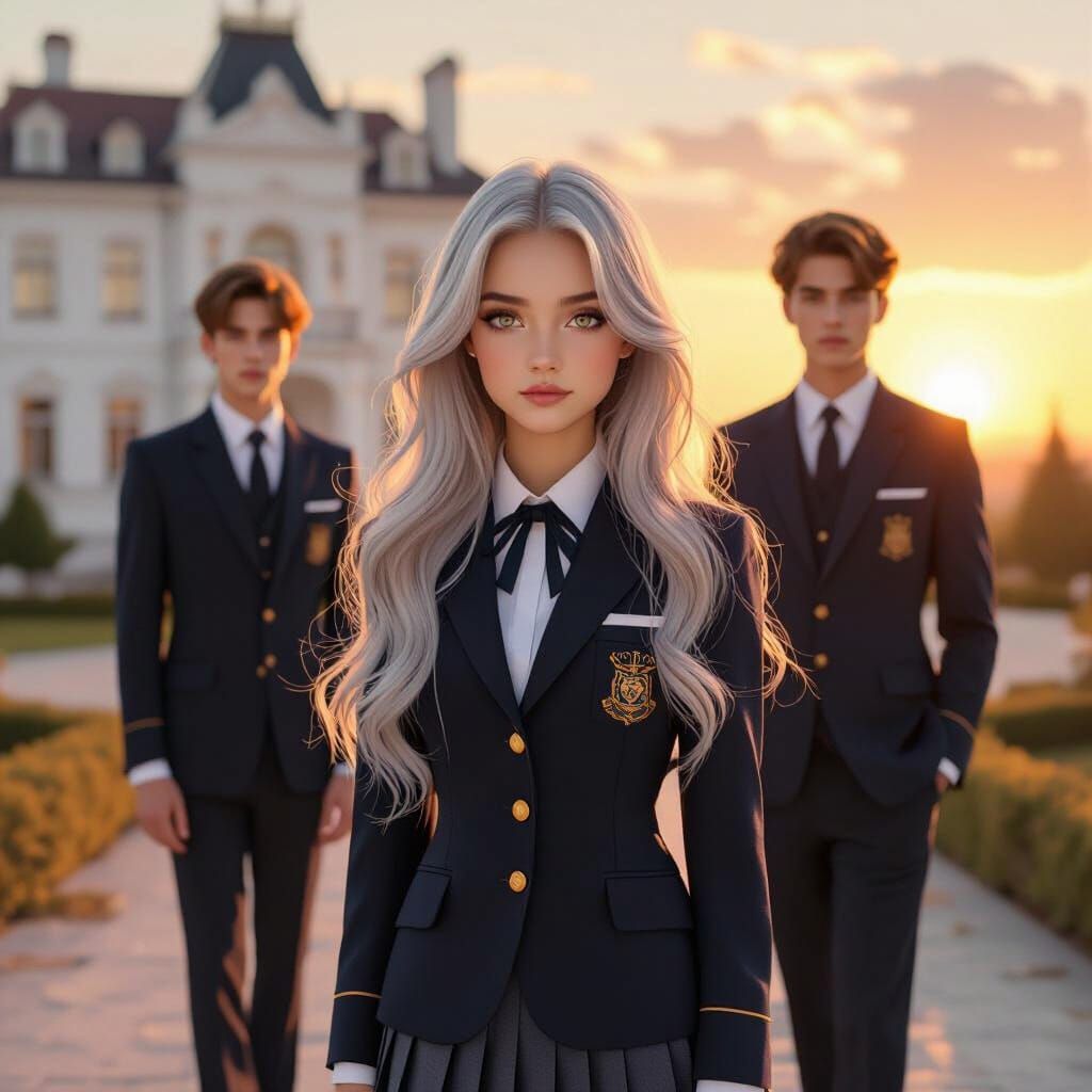 Dreamy Romance Scene at White Palace Academy