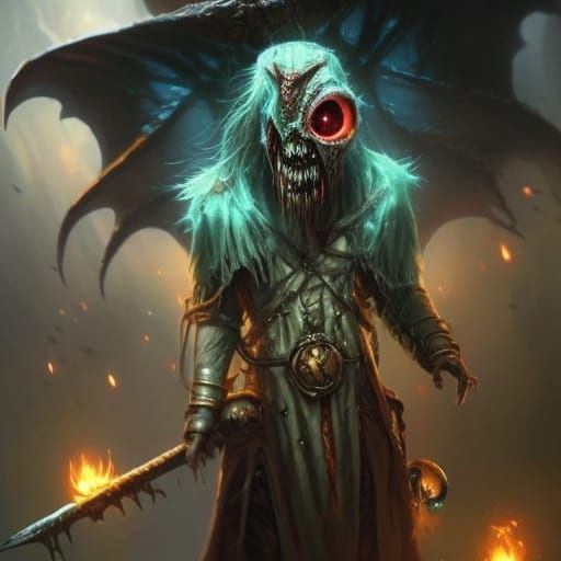 Fungal Undead Alligator Lich Portrait in Fantasy Style