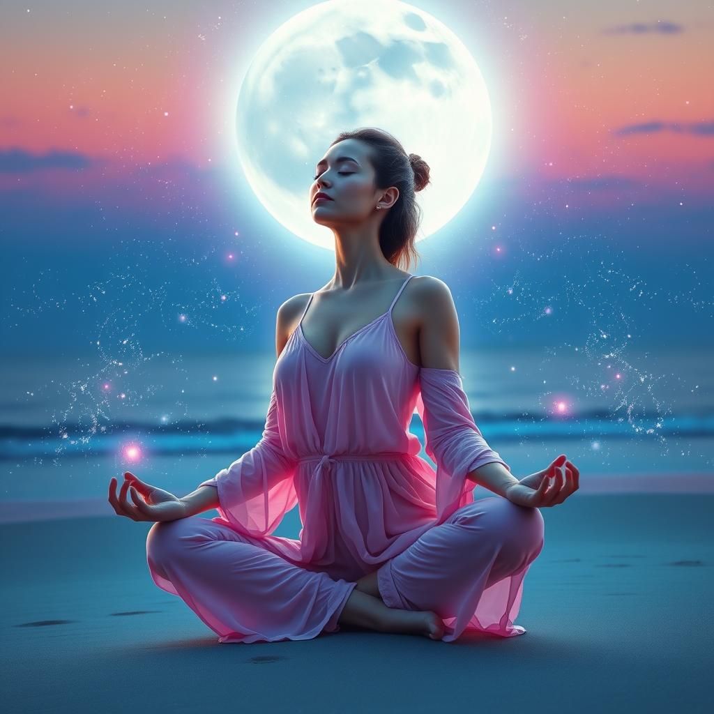 Moonlit Meditation: Ethereal Cosmic Yoga