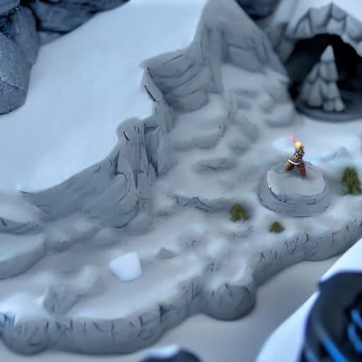 Epic Arctic Battle Miniature Diorama by Devoto & Tiskus