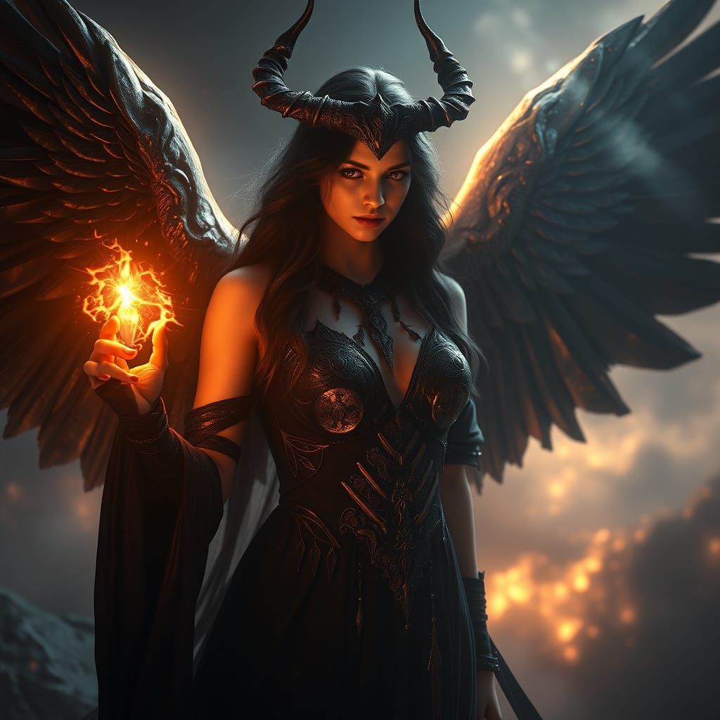 Morrigan, Goddess of Duality in Ethereal Splendor