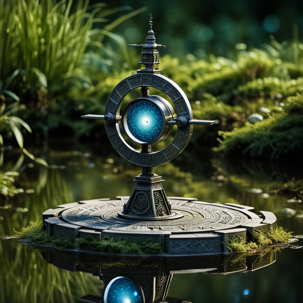 Surreal Macro Photo: Stargate with Firefly