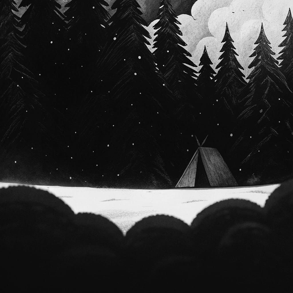 Ethereal Winter Landscape in Ghibli-Inspired, 90's Anime Sty...