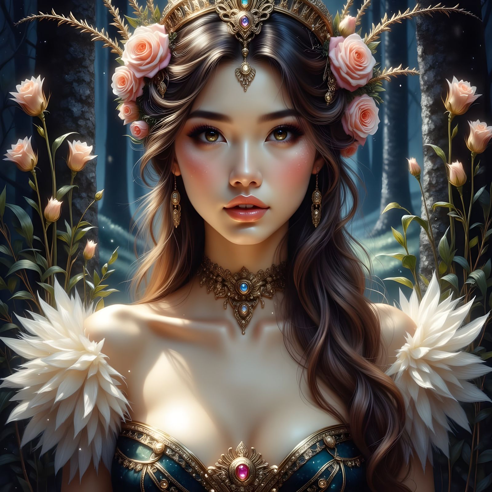 Norse Goddess Portrait in Romantic Goth Style