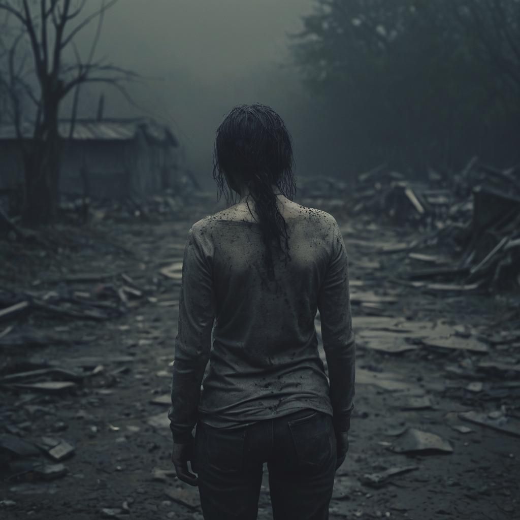 Dramatic Image of Loss and Isolation