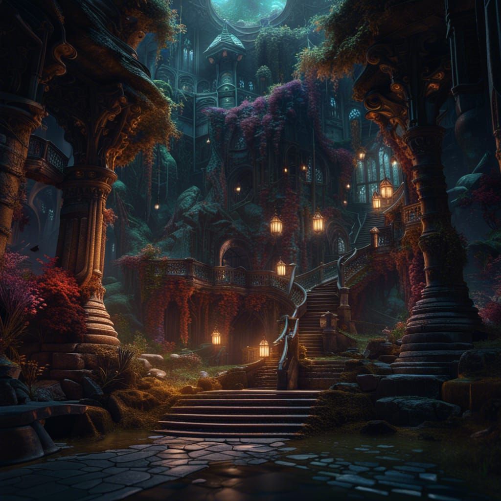 Fantastical Dreamscape in Detailed Matte Painting