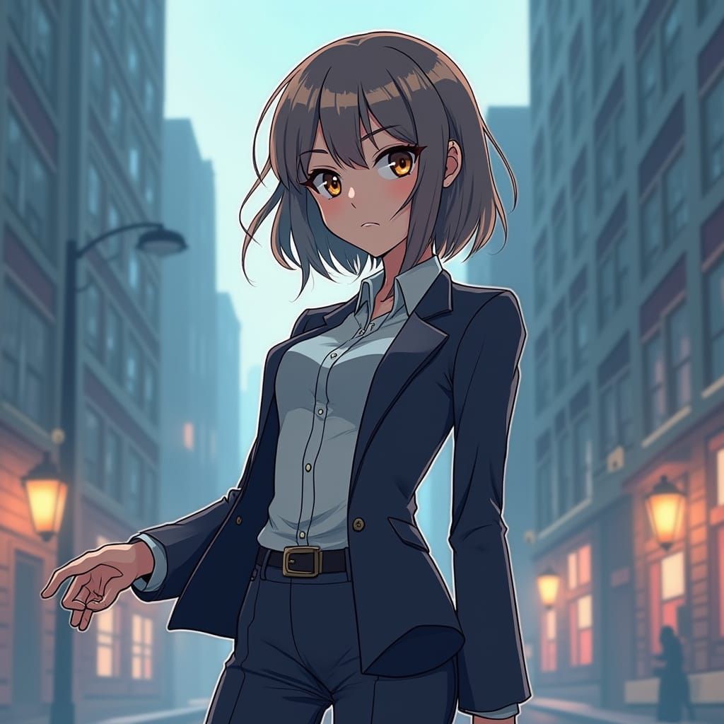 Woman Designs Multi-Tier Backlink Structure in Manga Style