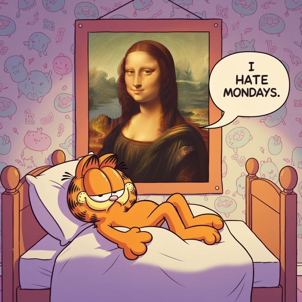 Garfield Hates Mondays Cartoon Art