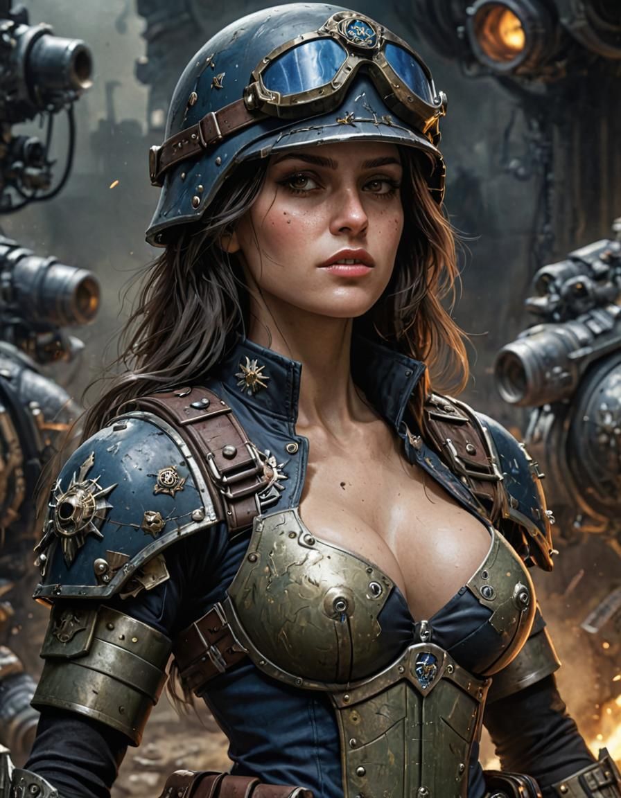 Warhammer 40K Soldier in Gothic Horror Style