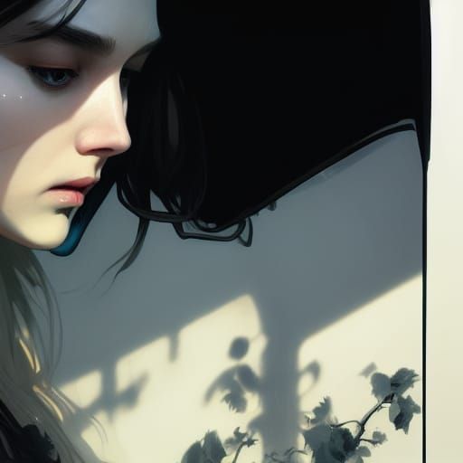 Detailed Portrait in Artgerm and Mucha Style