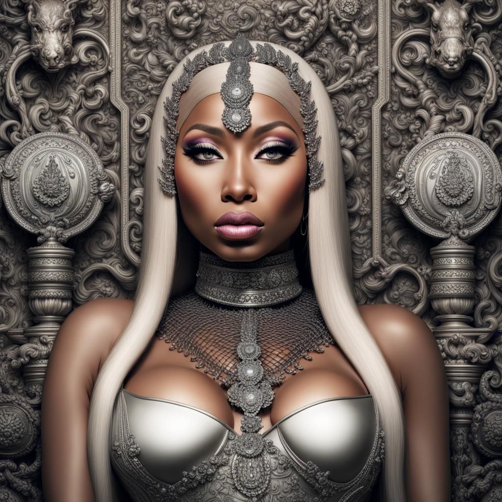 Hyperrealistic Portrait of Nicki Minaj in HDR