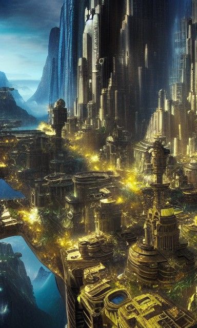 Pandora City From Avatar: Digital Matte Painting