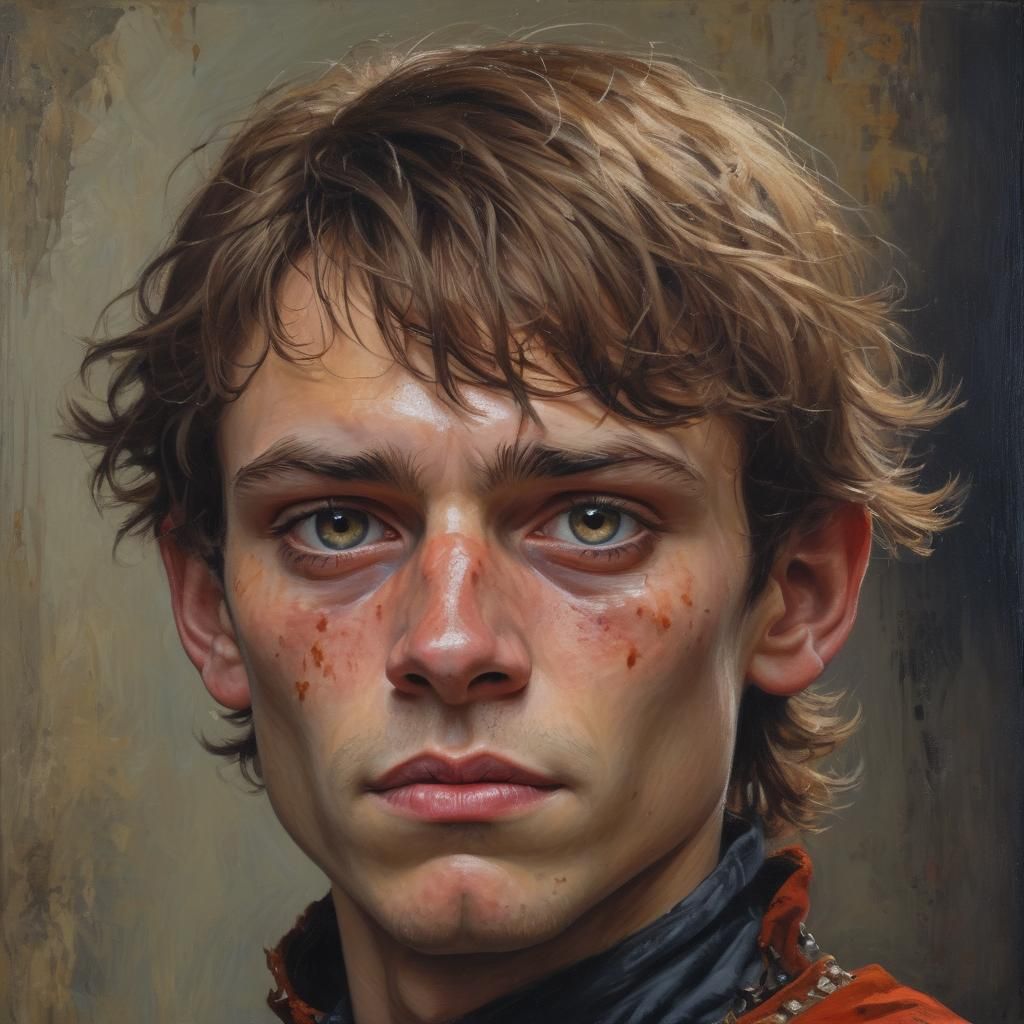 Medieval Prince Portrait in Oil Paint Style