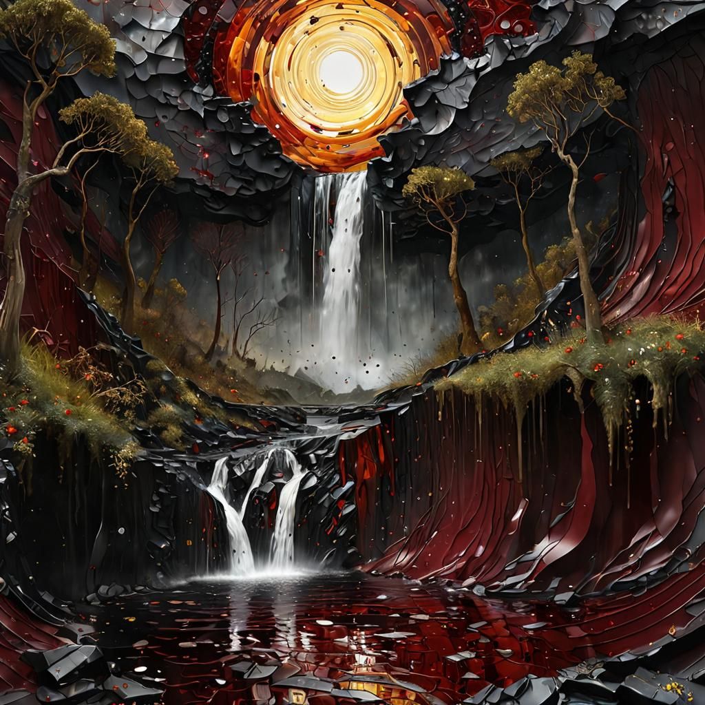 Surreal Gothic Realm: Lucifer's Descent in a World of Shatte...