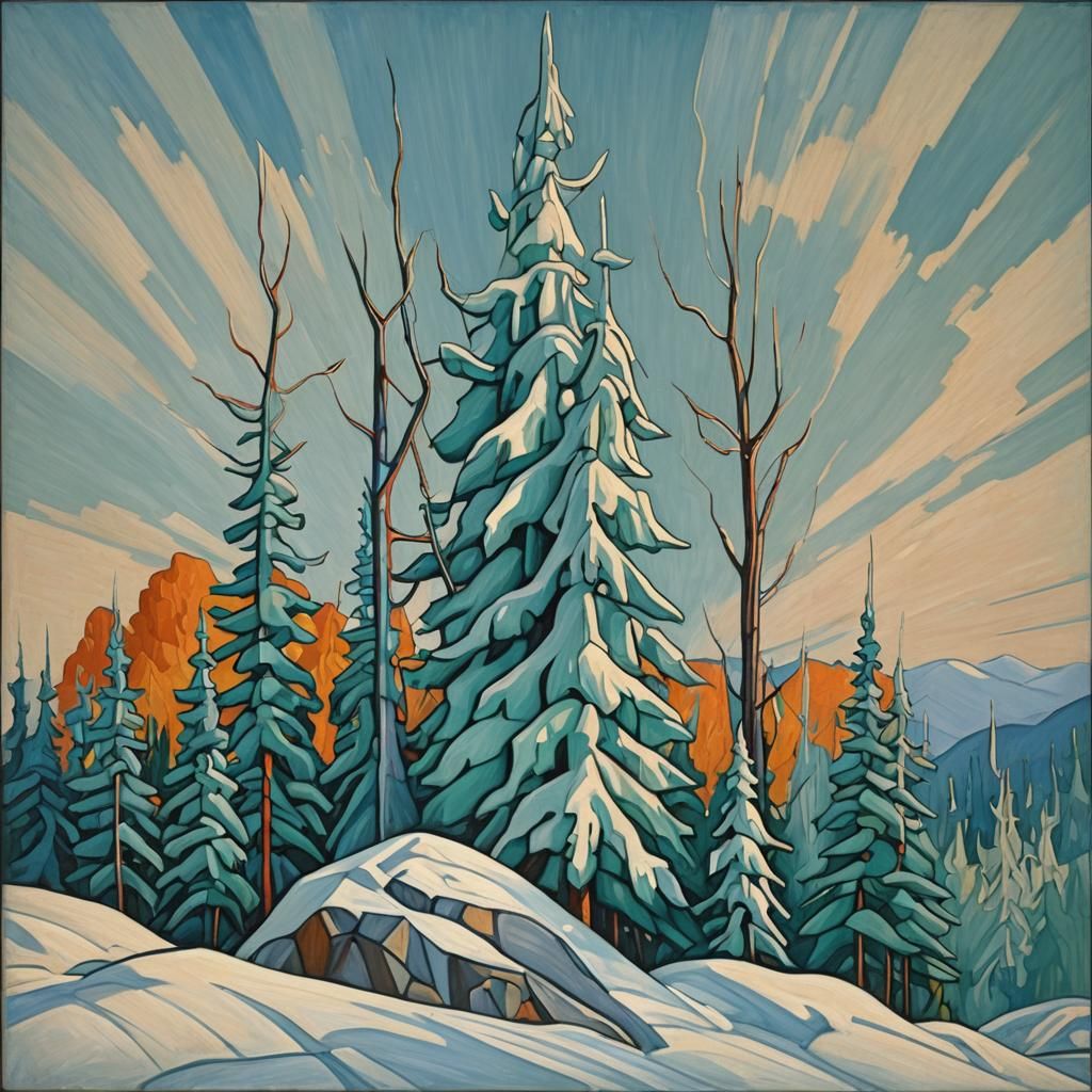 Abstract Art in Complementary Colors