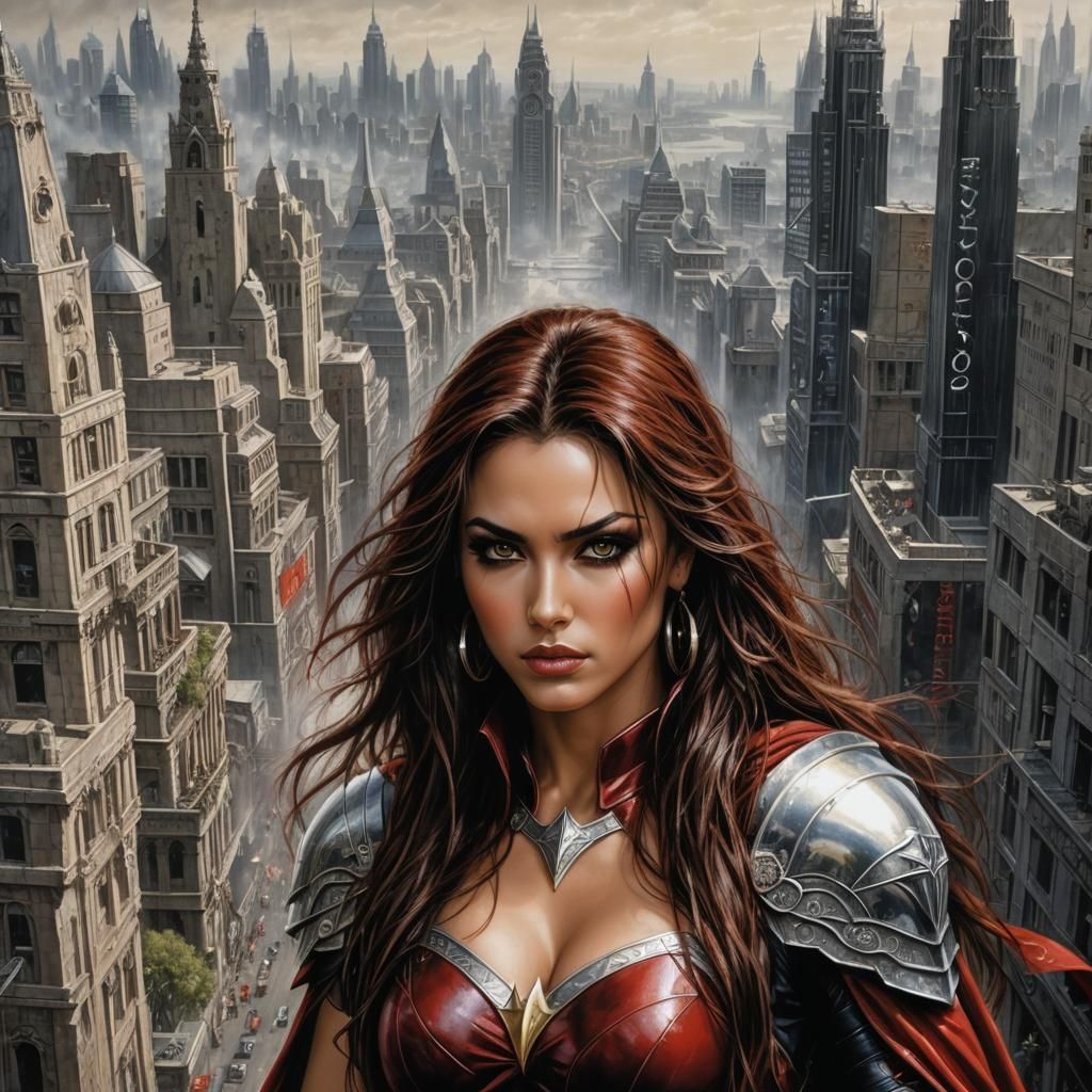 Superhero Portrait by Luis Royo: "You're Welcome"