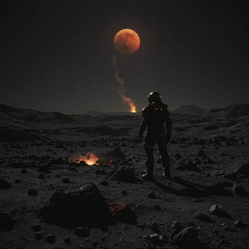 Epic Moonlit Disaster in Vibrant, Cinematic Style