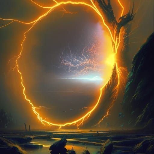 Electrical Storm: Dark Fantasy Concept Art