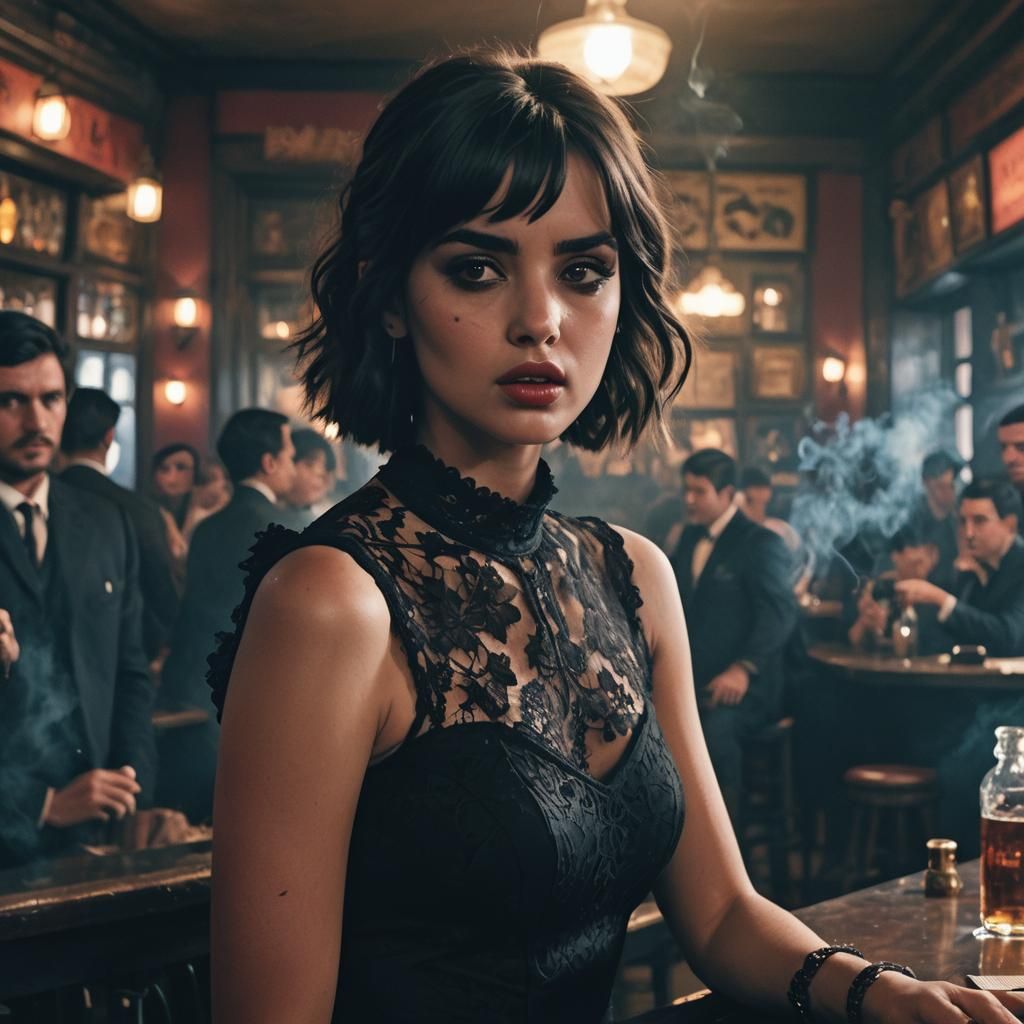 Ana de Armas in Black Lace Dress