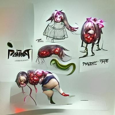 Surreal Parasite Girl Concept Art