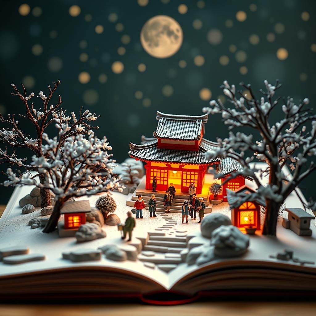 Magical Pop-Up World in Winter Garden Diorama