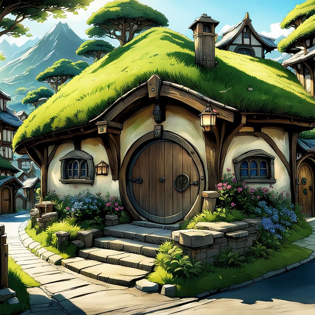 Anime Hobbit House Street View in 8K