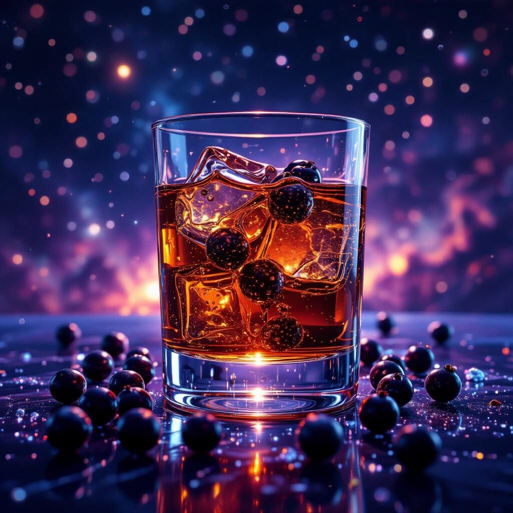 Bourbon at the Edge of the Universe Cosmic Illustration