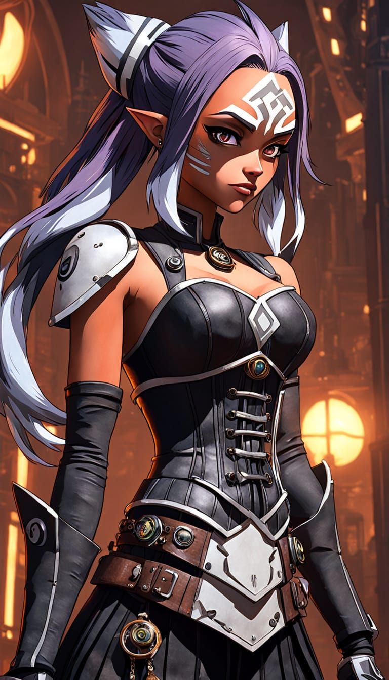 Goth Ahsoka in Steampunk Concept Art