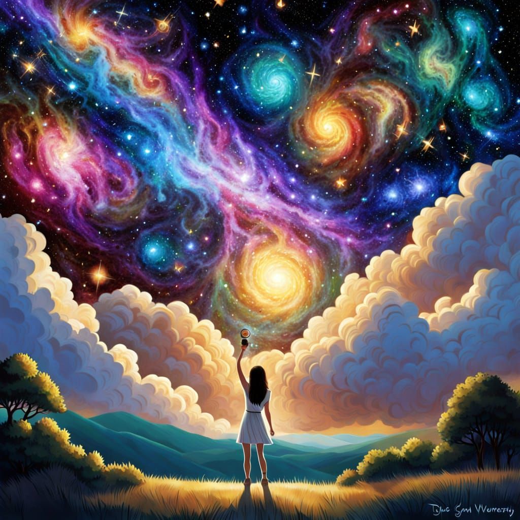 Cosmic Grace: Stars Witness a Moment of Profound Beauty