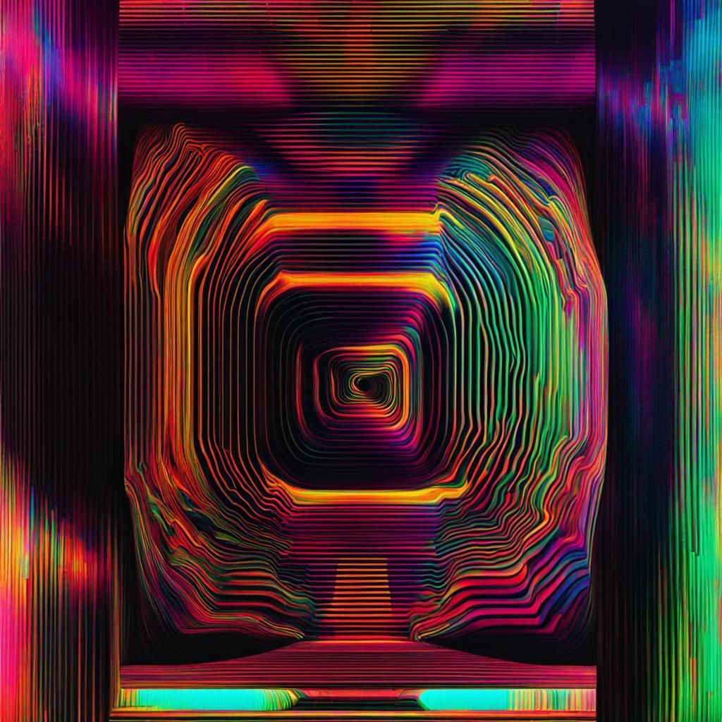 High Contrast Glitch Art in Full Color