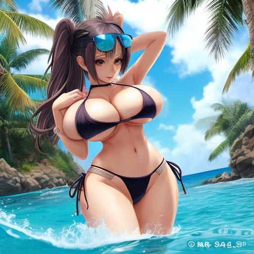 Anime Girl in Bikini