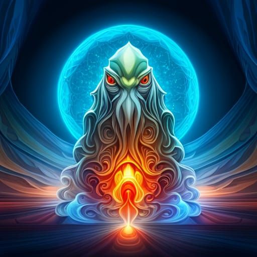 Crystal Cthulhu Figurine with Ornate Details