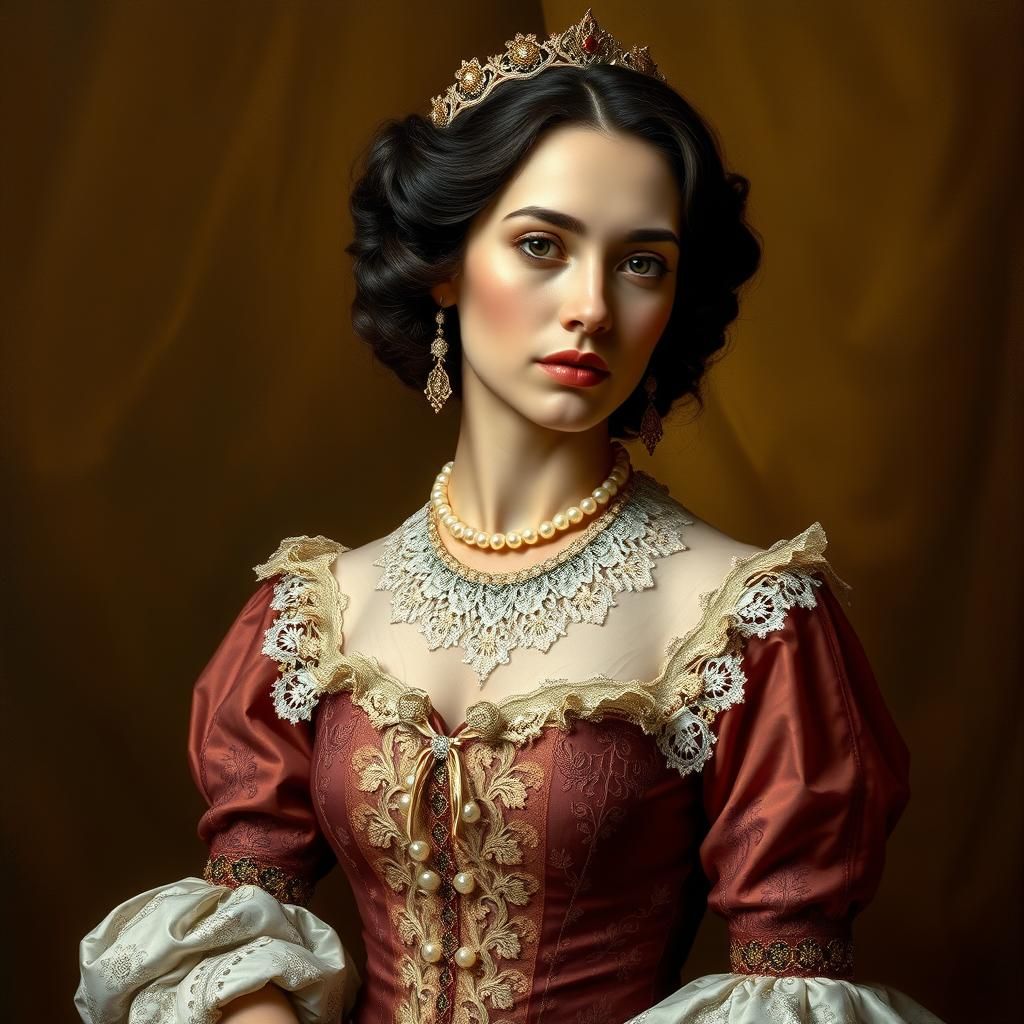 Baroque Woman Portrait with Dreamy Lighting