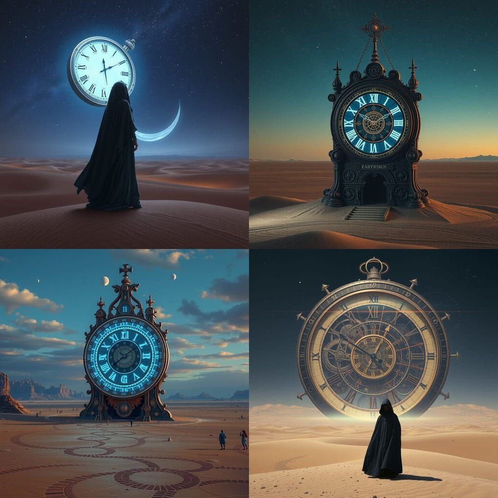 Cosmic Clock Counts Down in Surreal Desert