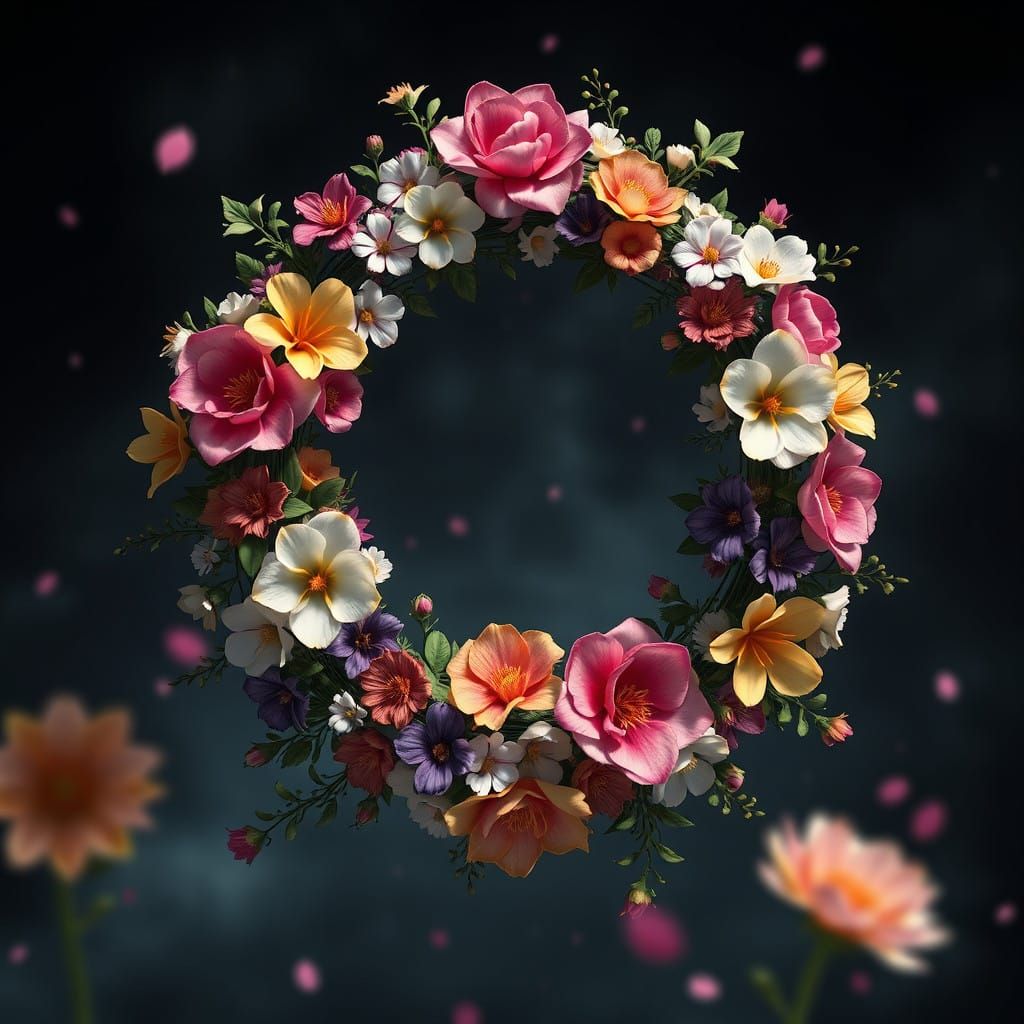 Vibrant Fantasy Wreaths in Unreal Engine 5 Style