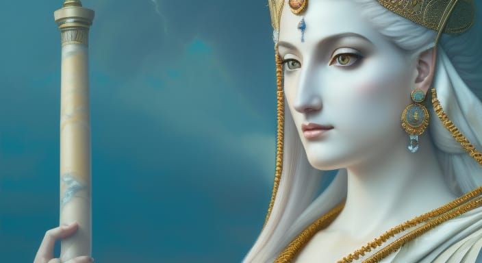 Akkadian Goddess Kittum Portrait in Hyperdetailed Style