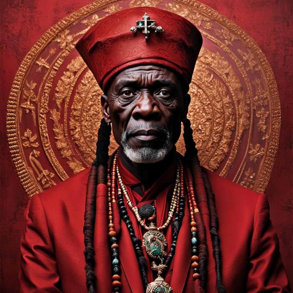 Striking Portrait of Papa Legba with Bokeh Effect