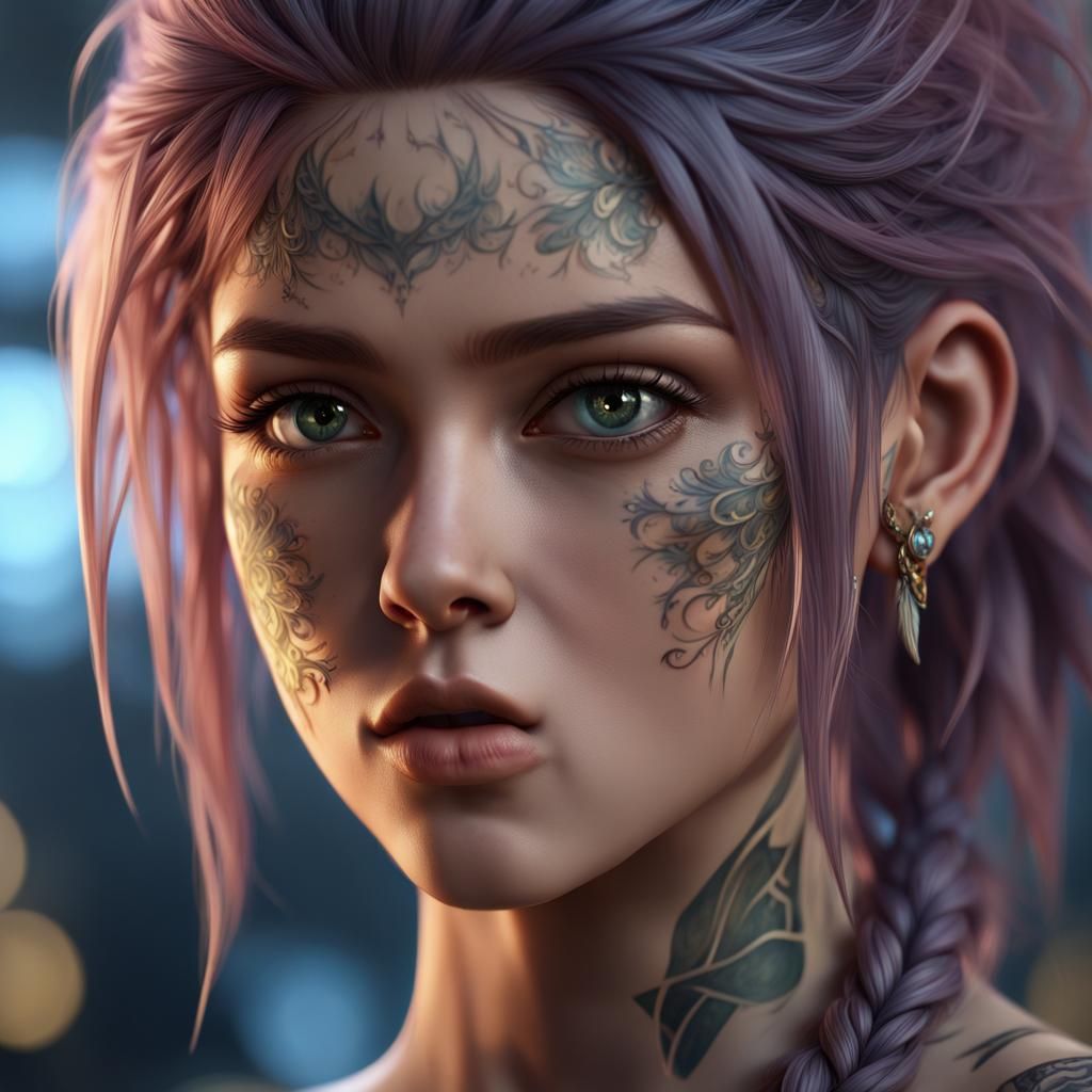 Expressive Anime Character Portrait with Intricate Details