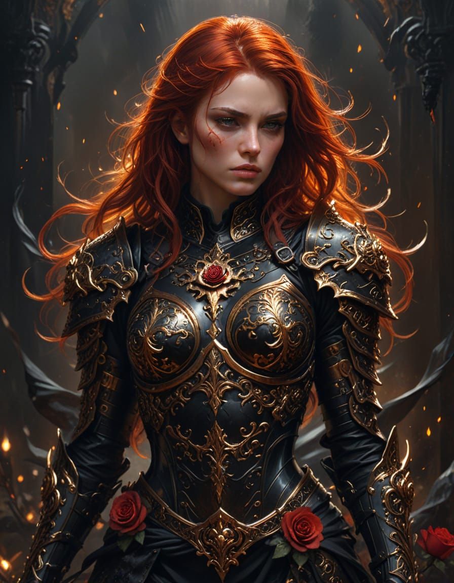 Female Warrior Prince in Dark Fantasy Style