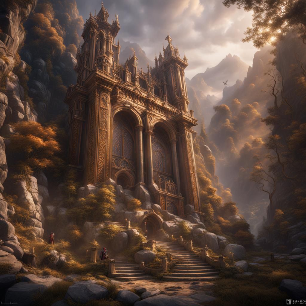 Fantastical Psalm 23 Matte Painting in Deep Color