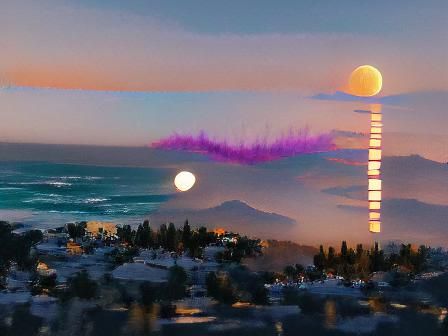 Full Moon in the Night Sky