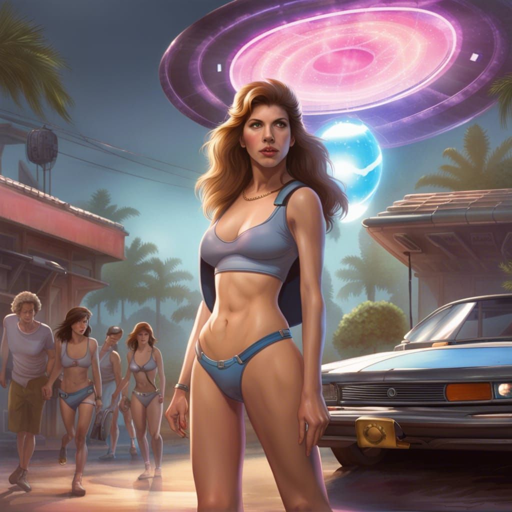 Anna Kendrick Time Traveling in 1980s Concept Art