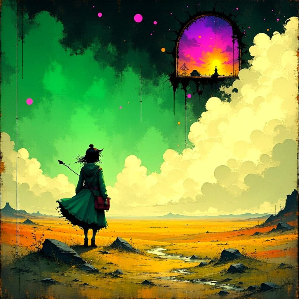 Romantic Nomad in Whimsical Sunset