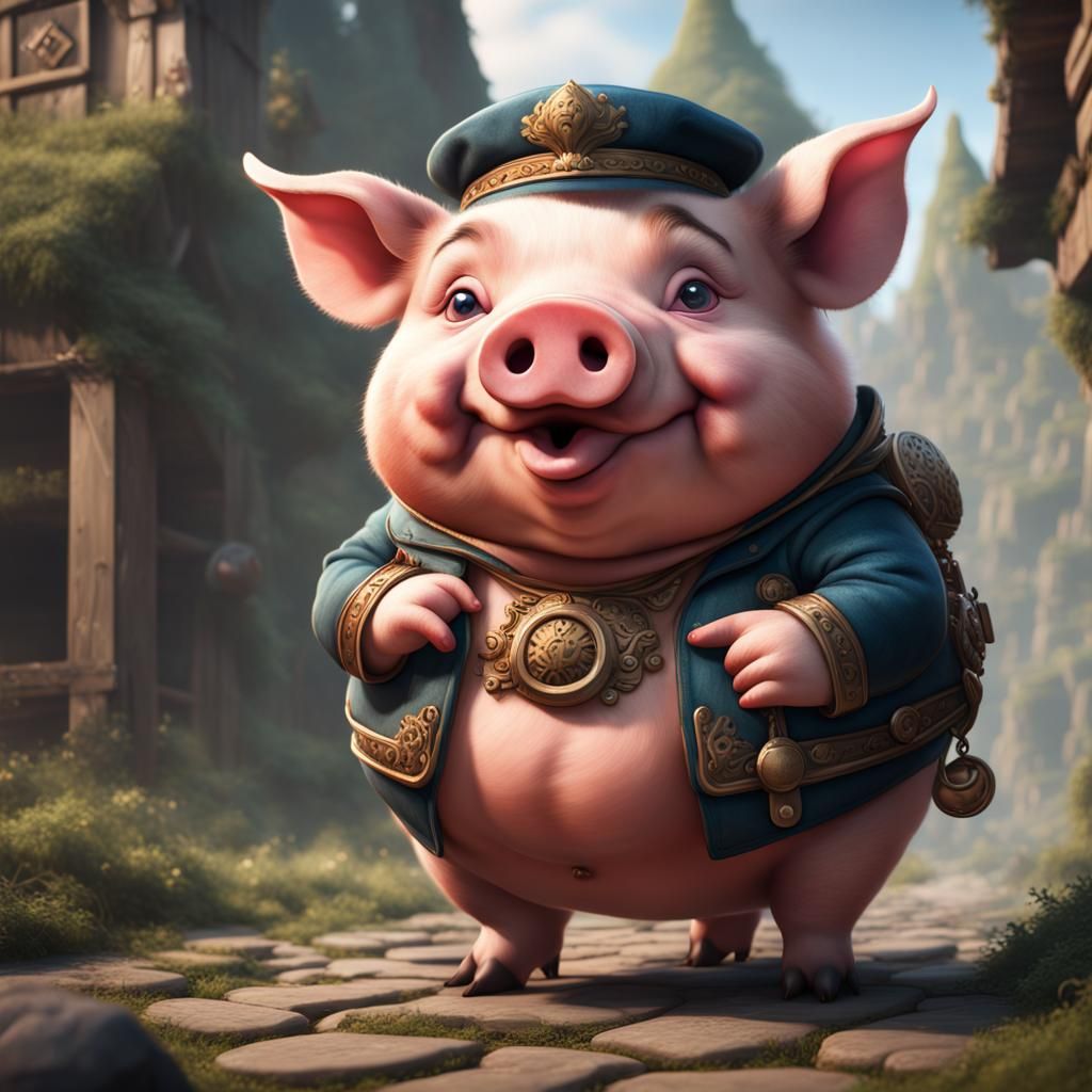 Chubby Pig: Detailed Matte Painting in Unreal Engine