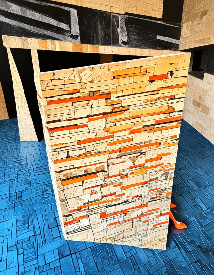 Abstract High Heels in Color Field Painting Style