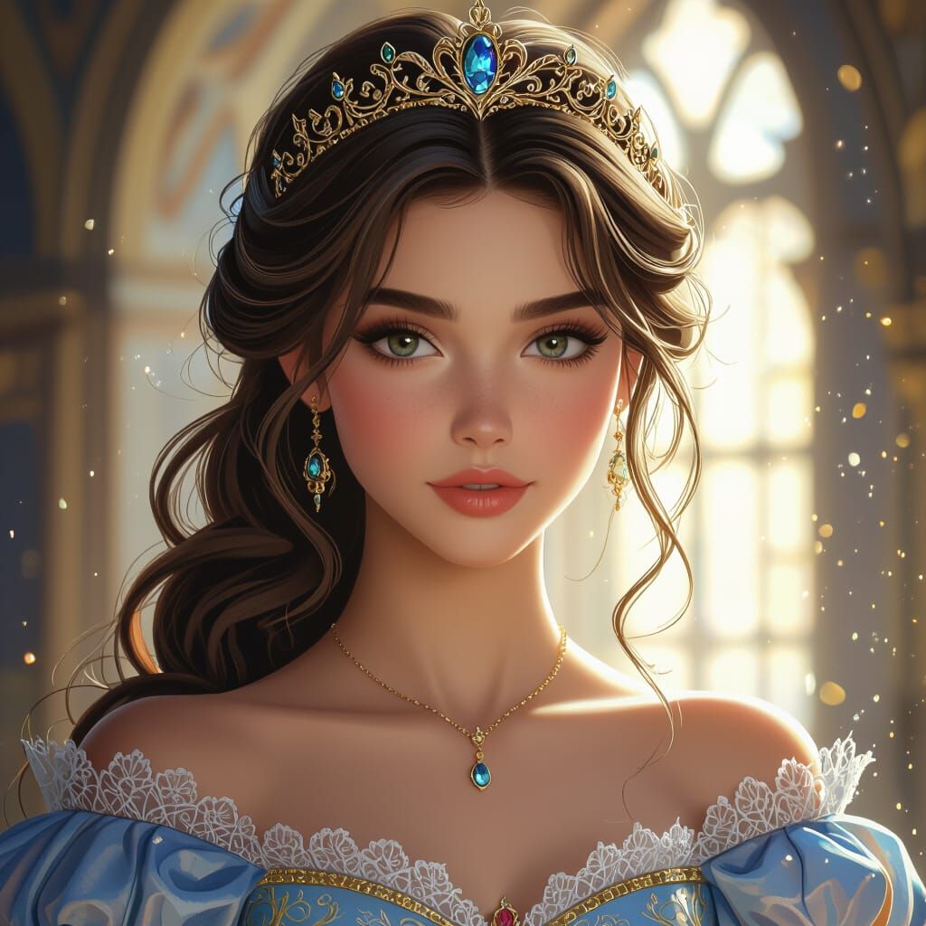 Beautiful Princess Concept Art with Dynamic Lighting